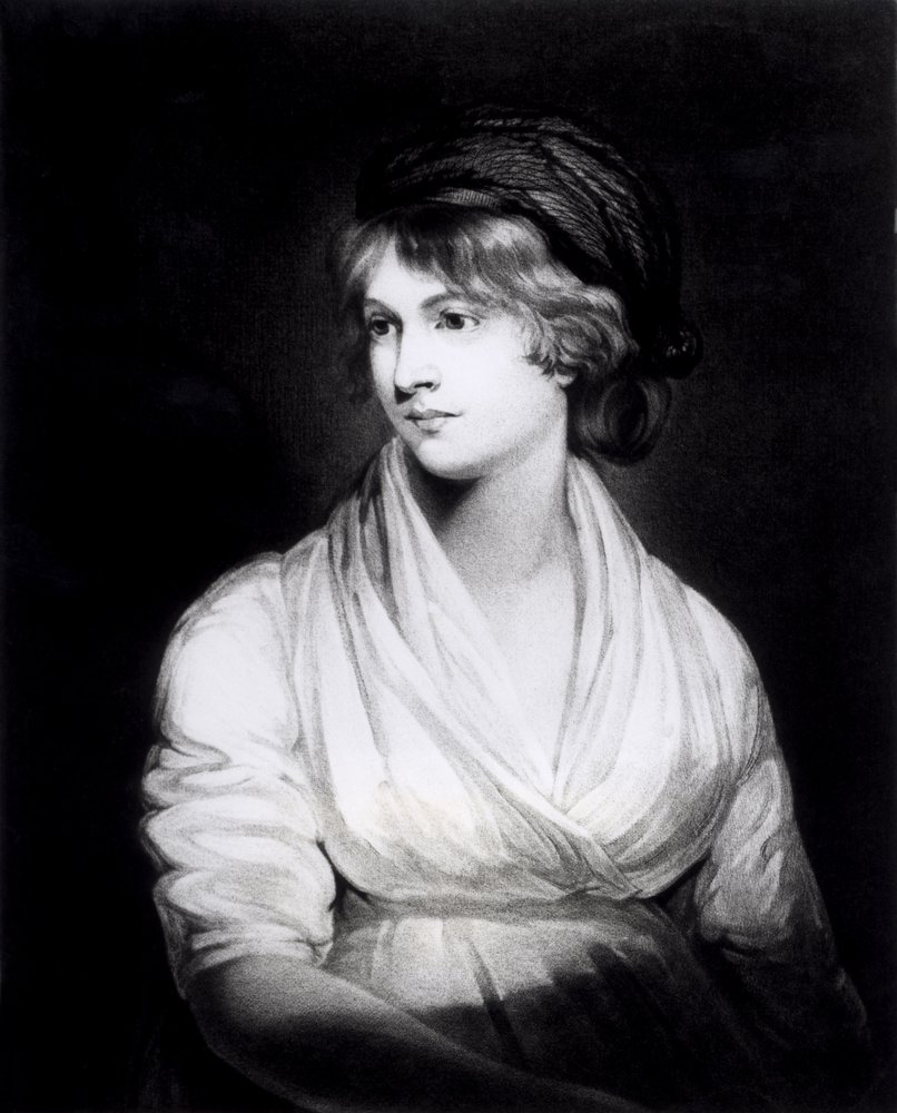 女性の肖像画 メアリーウォルストーンクラフトゴッドウィンの肖像（1759-97